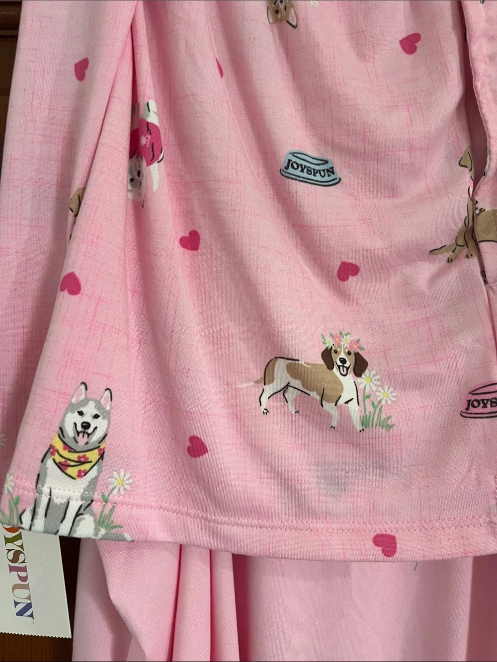 Joyspun Kids Pink 'Pawsitive Vibes' Pajama Set